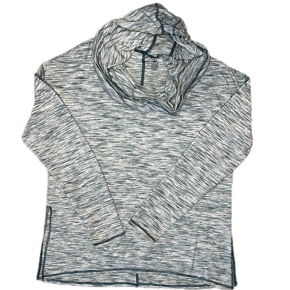 Gaiam Yoga Long Sleeve Top with Cowl Neck. Turquoise Color. Size XL. Great Cond!